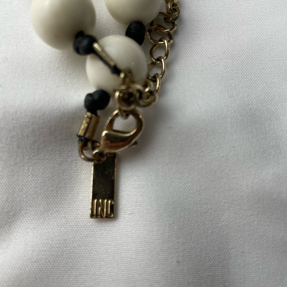 Inc cream white graduating beaded necklace - Picture 4 of 4